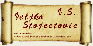 Veljko Stojčetović vizit kartica